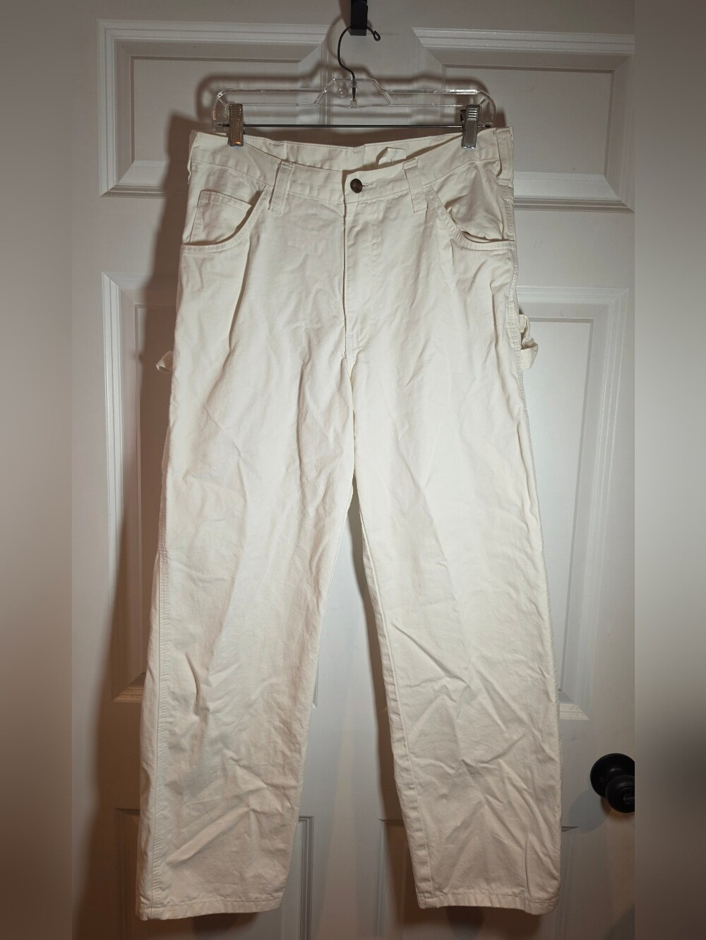Vintage Y2k Keystone White Workwear Painter Pants Cotton 34 X 32